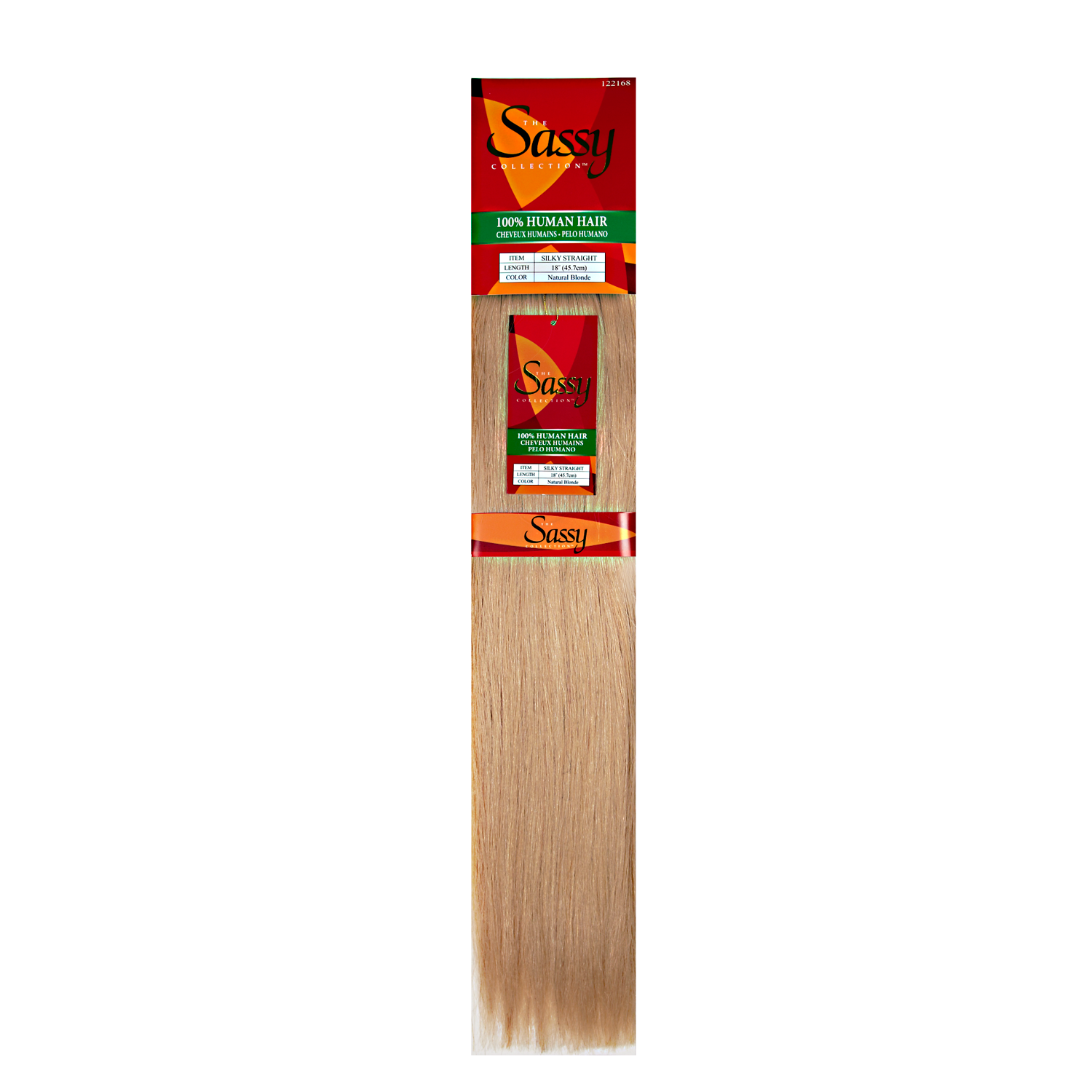 Silky Straight Natural Blonde 18 Inch Human Hair Extension Dhebeauty