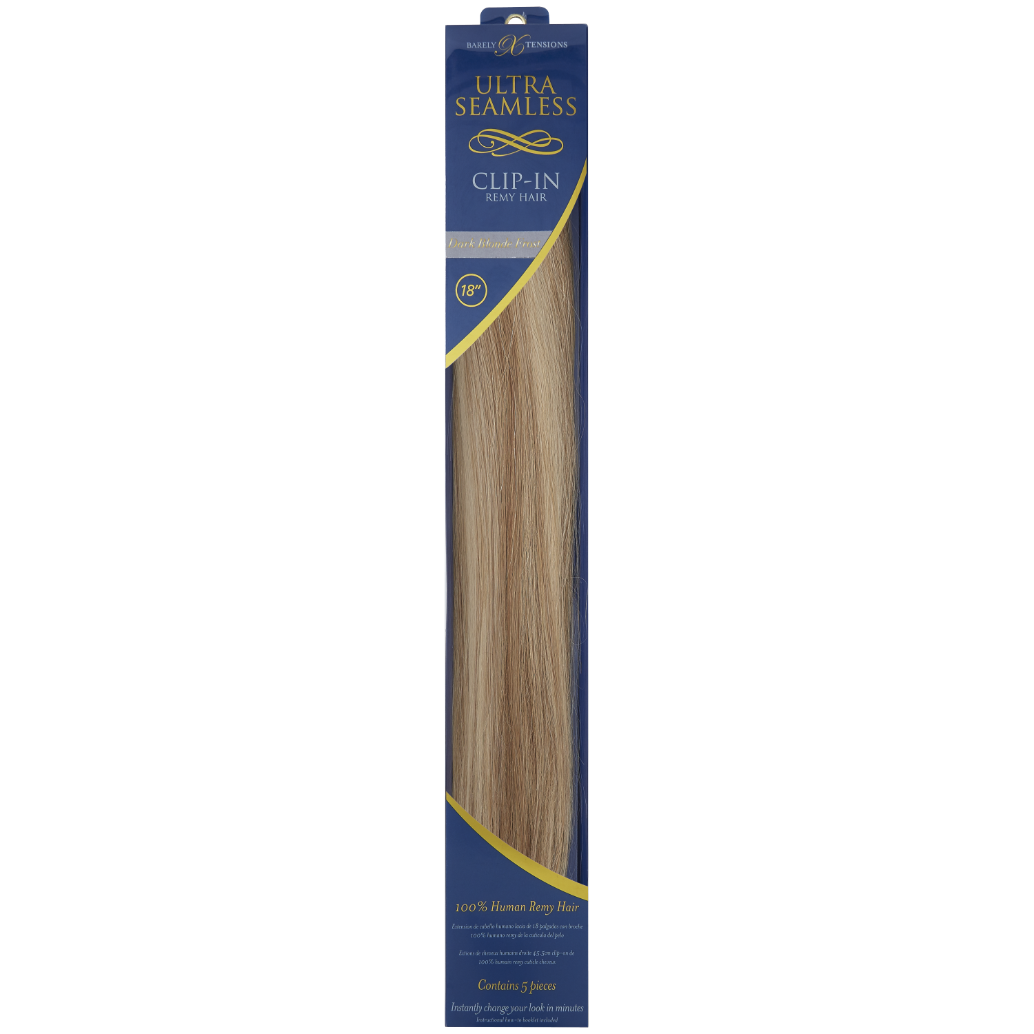 Ultra Seamless Clip In Dark Blonde Frost Remy Hair Dhebeauty