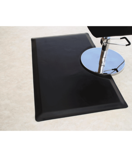 Rhino Mats Vegas Heel-Proof 3' x 5' x 1 Rectangle with Round Base Salon Mat-Black