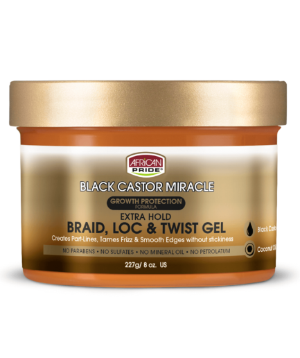 Black Castor Miracle Extra Hold Braid Loc & Twist Gel