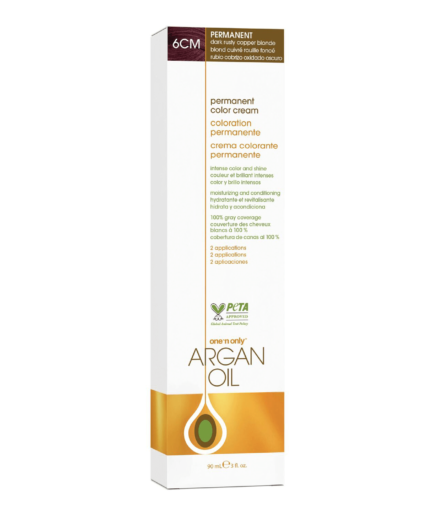 Argan Oil Permanent Color Cream 6CM Dark Rusty Copper Blonde