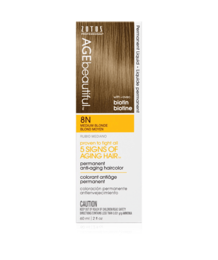 Anti-Aging 8N Medium Blonde Permanent Liquid Hair Color