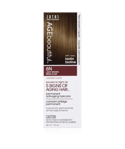 Anti-Aging 6N Light Brown Permanent Liquid Hair Color