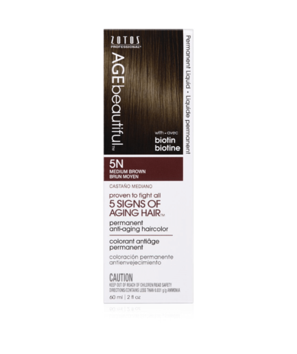 Anti-Aging 5N Medium Brown Permanent Liquid Hair Color