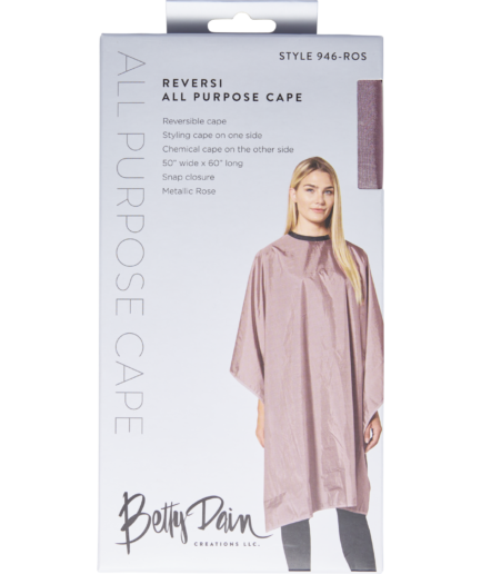Reversible Metallic Rose Cape