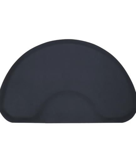 3 x 5 Black Solid Half-Circle Mat