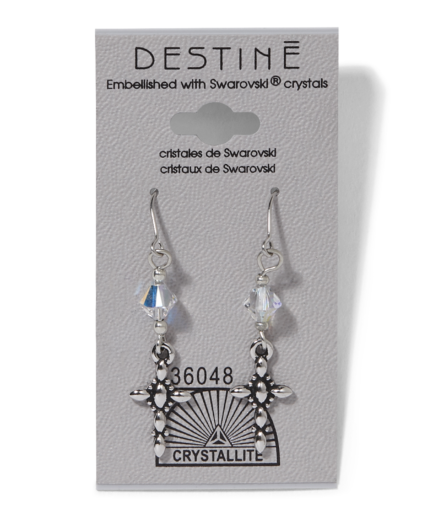 Destine Cross Dangle Earrings