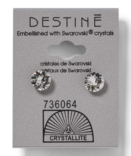 Destine Austrian Crystal Diamond Cut Post Earrings