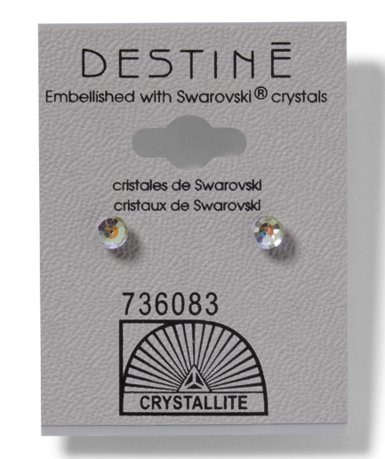 Destine Aurora Borealis Faceted Ball Earring