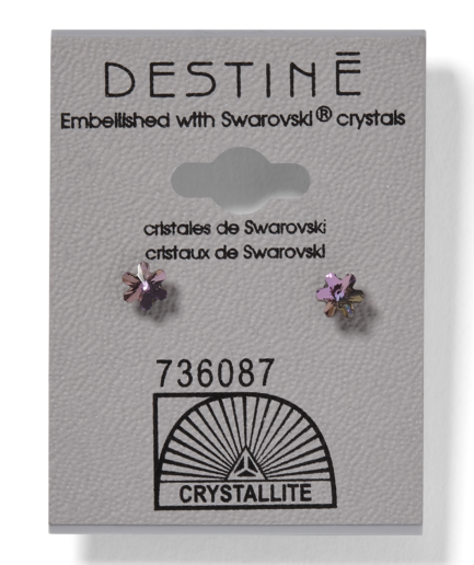 Destine Violet Snowflake Earrings