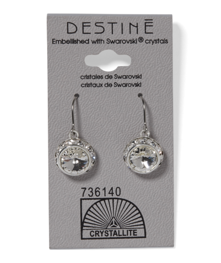 Crystal Rhinestone Rivoli Dangle Earring