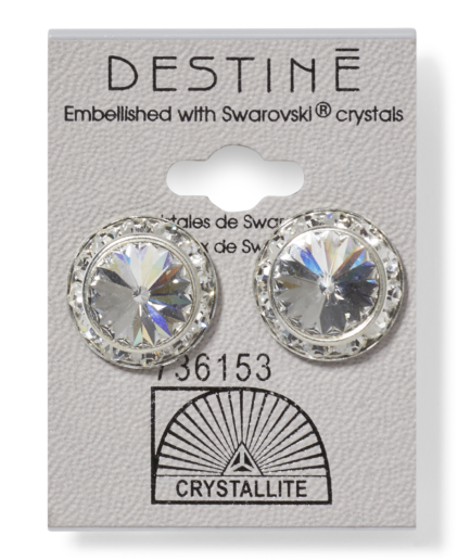 Destine Clear RS Rivoli Crystal Earring