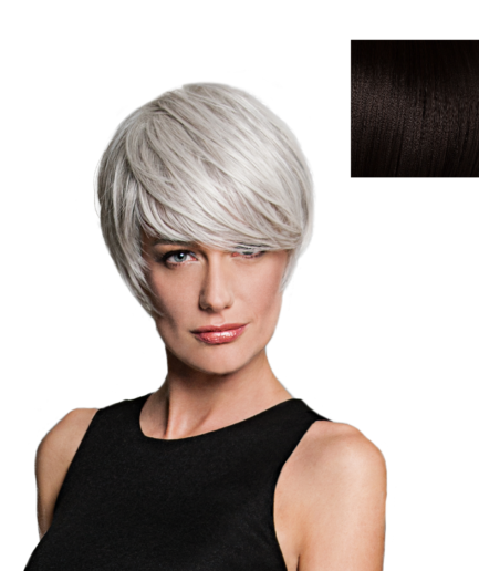 Angled Cut Wig Midnight Brown