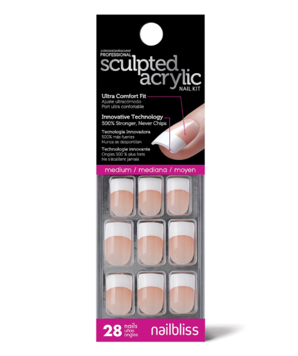 Sculpted Acrylic French Medium Squoval