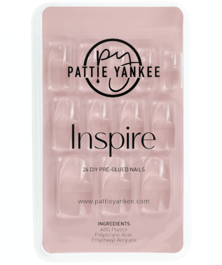 Inspire 24 DIY Pre-Glued Clear Almond Nails