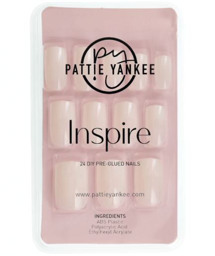 Inspire 24 DIY Pre-Glued Natural Square Nails