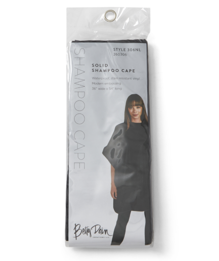 Solid Black Shampoo Cape