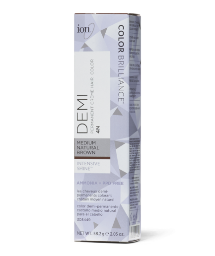 Intensive Shine 4N Medium Natural Brown Demi Permanent Creme Hair Color