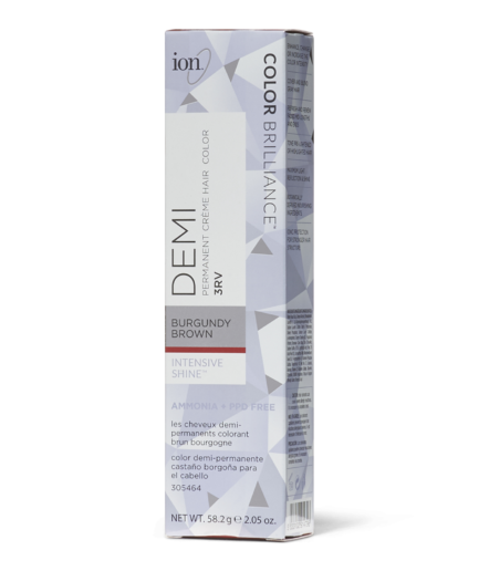 Intensive Shine 3RV Burgundy Brown Demi Permanent Creme Hair Color