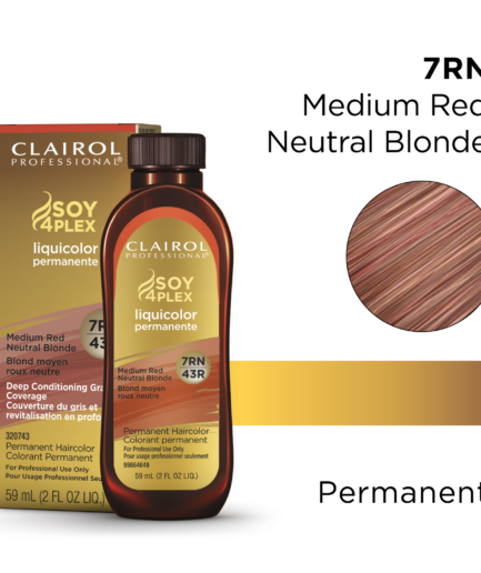 7RN/43R Medium Red Neutral Blonde LiquiColor Permanent Hair Color