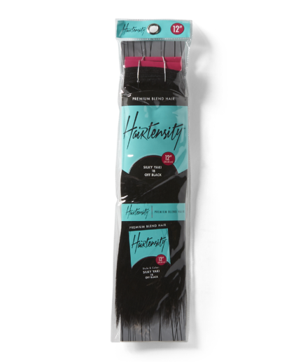 Off Black 12 Inch Human & Premium Blend Hair