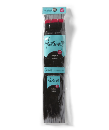 Off Black 14 Inch Human & Premium Blend Hair