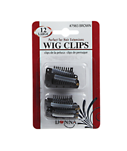 Brown Large Wig Clips