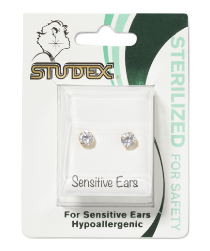 Gold Plated Cubic Zirconia 5mm Earrings