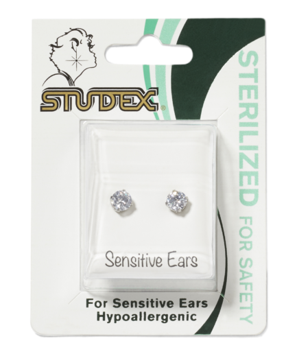 Stainless Steel Cubic Zirconia 5mm Earrings
