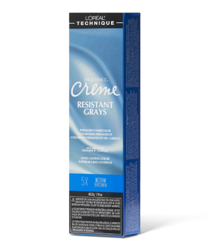 Resistant Grays 5X Medium Brown Permanent Creme Hair Color