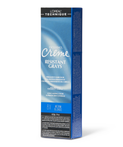 Resistant Grays 8X Medium Blonde Permanent Creme Hair Color