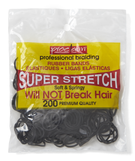 Rubber Bands Black 200 Count