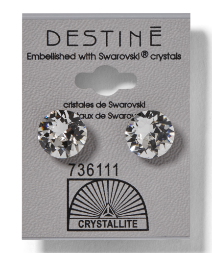 Destine Clear Diamond Cut Earrings 12mm