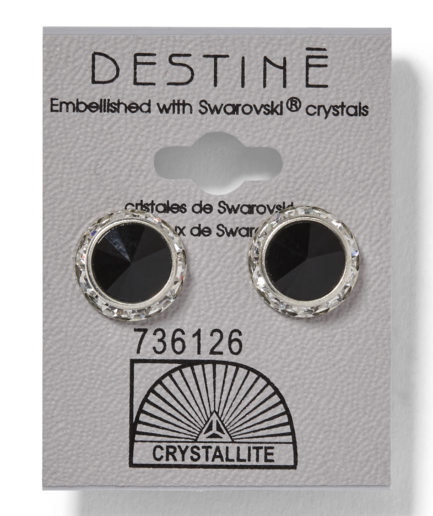 Destine Rivoli Earrings Jet