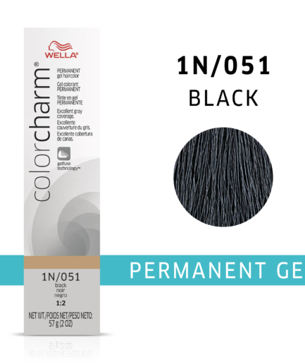 Black colorcharm Gel Permanent Hair Color