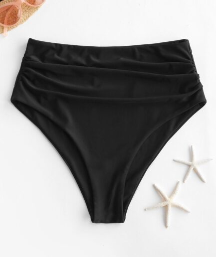 ZAFUL Full Coverage Tummy Control Bikini Bottom L Black