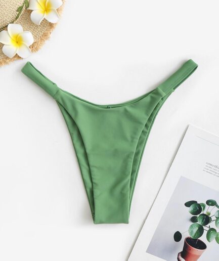 High Leg Bikini Bottom M Green