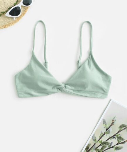 Shiny Bikini Top L Light green