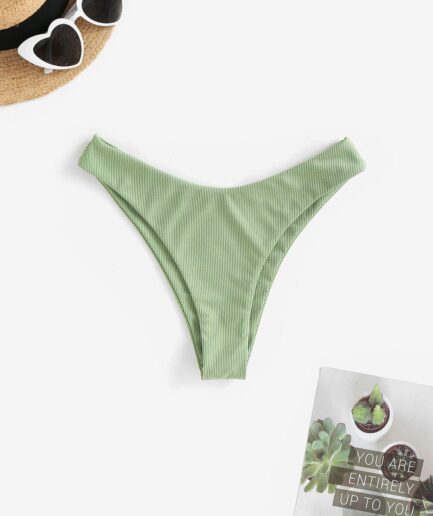 High Cut Bikini bottom M Light green