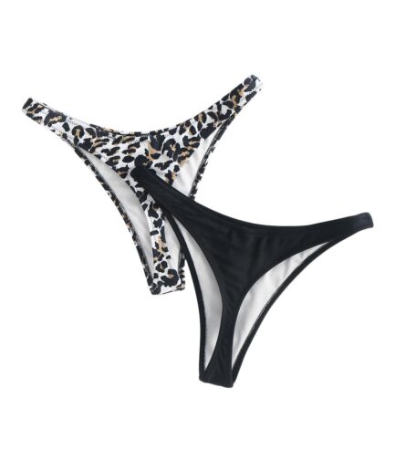 ZAFUL 2PCS Thong Bikini Bottoms Multi a