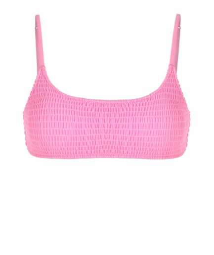 ZAFUL Shirred Smocked Tank Style Bikini Top L Light pink