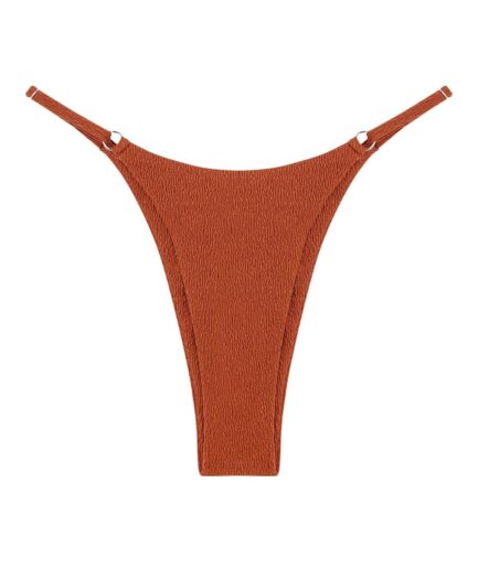 Crinkle Bikini Bottom L Coffee