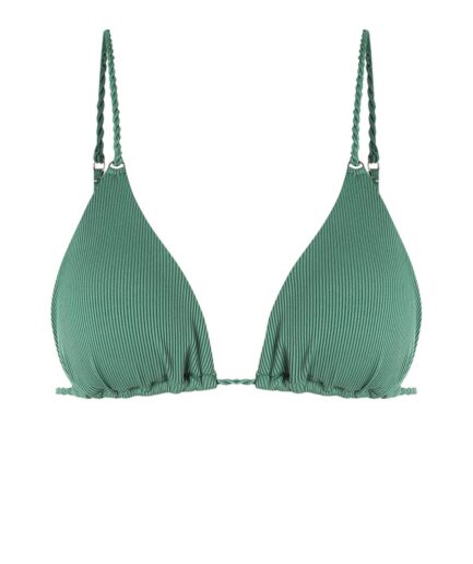 Braided Strap Bikini Top M Light green