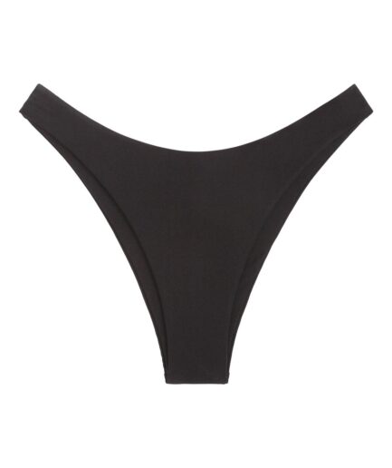 Shiny Brazilian Bikini Bottom L Black