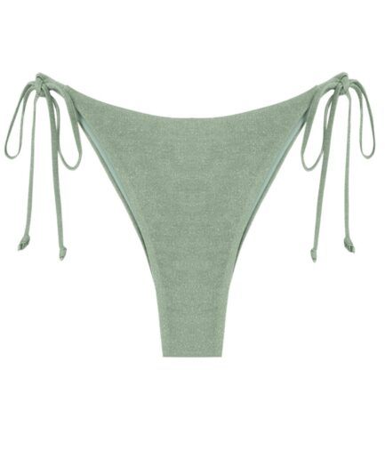 Tie Metallic Adjustable Bikini Bottom L Light green