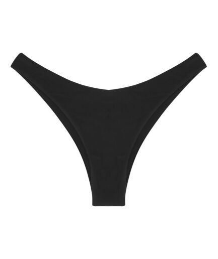 ZAFUL Solid High Leg Bikini Bottom L Black
