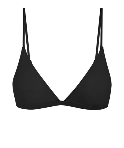 ZAFUL Thin Strap Plunge Bikini Top L Black