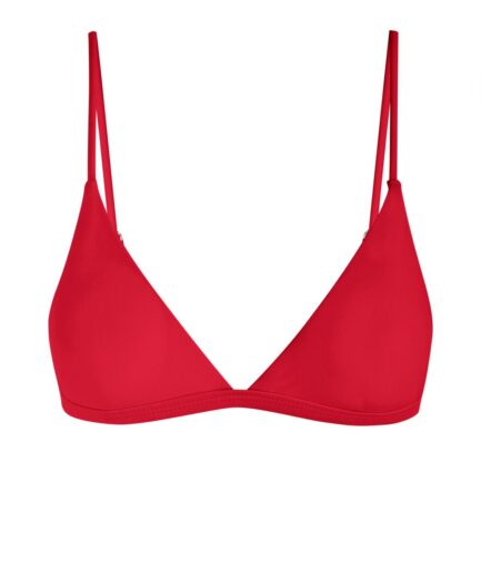ZAFUL Thin Strap Plunge Bikini Top L Red