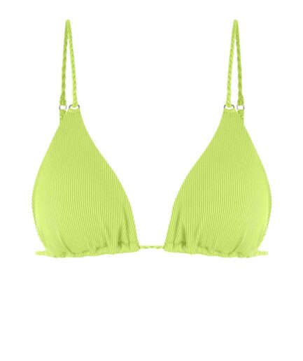 Braided Strap Bikini Top M Green