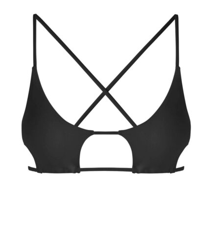 ZAFUL Cutout Crisscross Padded Bikini Top L Black
